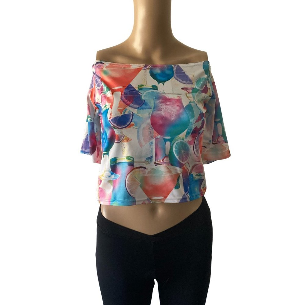 BlackMilk Cocktail Scoop Neck Size XL Crop Top
